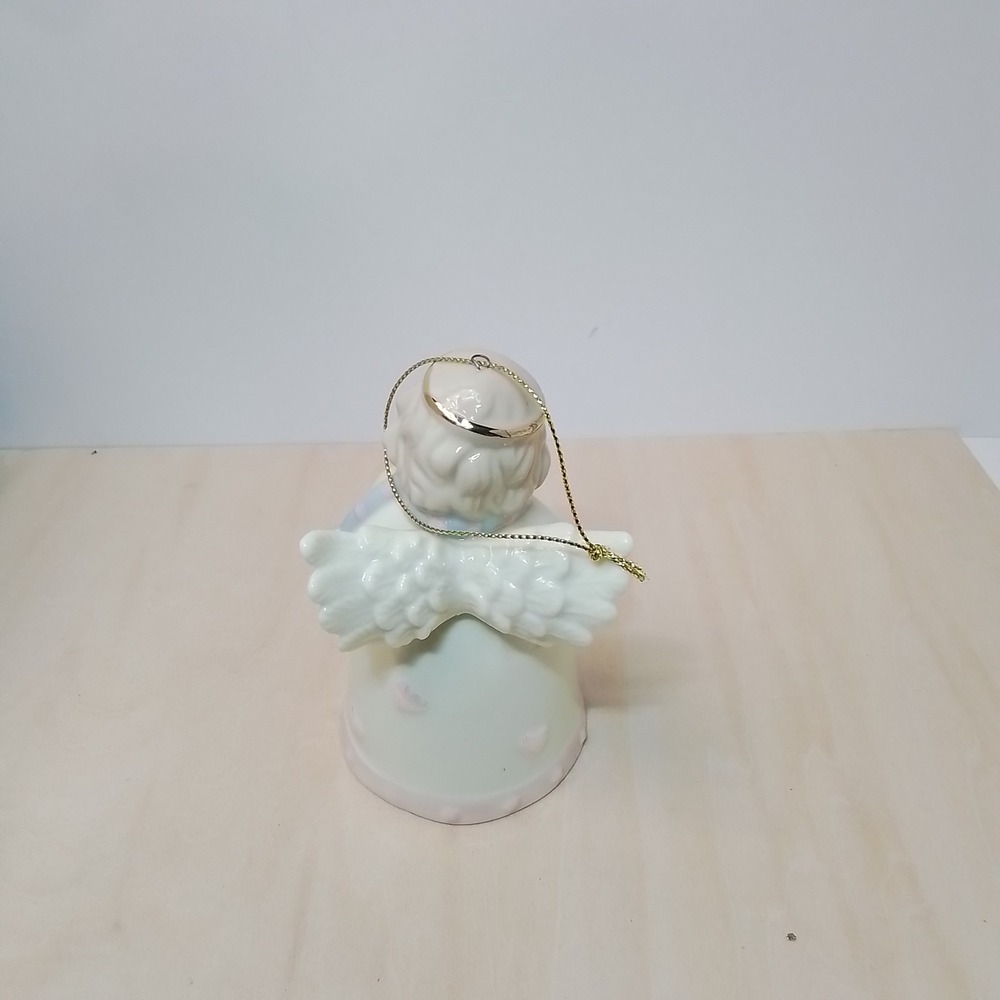A Special Place Angel Bell Ornament Ceramic Bird Scarf Christmas Holiday Decor - Picture 3 of 9